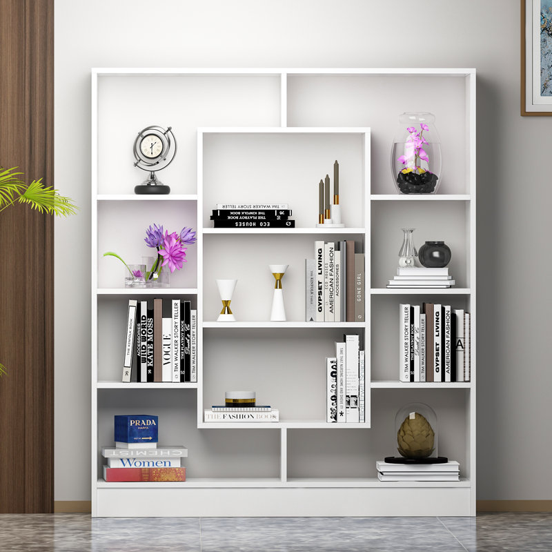Cilegon 141.8cm H x 130cm W Bookcase, White