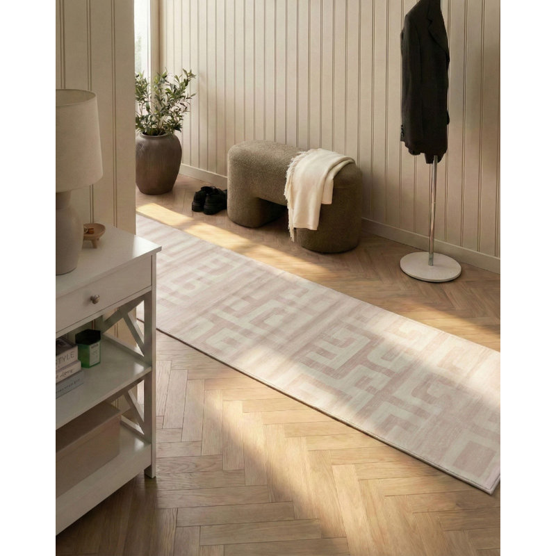 Aishe Geometric Area Rug, Runner 80 x 300 cm