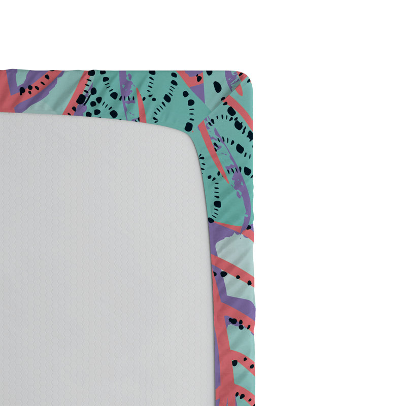 Drap-housse Ambesonne, Écume de mer, corail, fuchsia / floral, Drap-housse de taille double