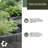Tierra Verde 48"L Roman Stone Recycled Rubber Garden Border Kit, Grey, 2-Pack