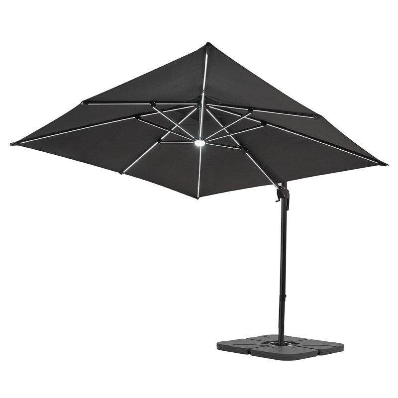 Annino 3m Square Cantilever Parasol with LED Light