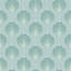 Deco Lily - Light Blue and Teal Wallpaper