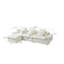 Canapé d'angle en bouclette blanche, grand canapé modulable à assise profonde, salon familial moderne-1990109076
