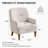 28.7" Upholstered Armchair With Tight Back And Solid Wood Legs-23430782