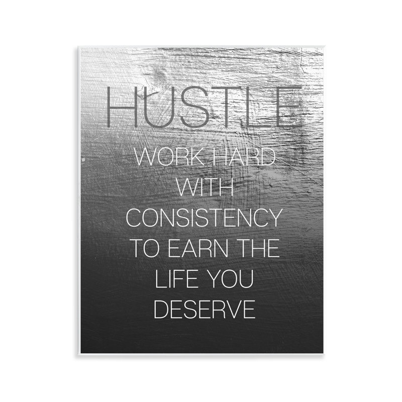  Hustle Motivational Definition Wall Plaque Art by Daphne Polselli
