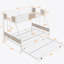 Lit superposé polyvalent en métal avec lit gigogne, échelle latérale et garde-corps, offrant beaucoup de rangement et un assemblage facile pour optimiser l'espace de la chambre à coucher-1229118479-1229118472