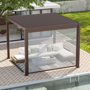 Adjustable Height Pull Down Privacy Screen for Pergola Accessories Only applicable to ACEGOSES, Rosebay brand Pergola