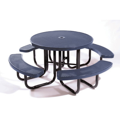 Table de pique-nique ronde poinçonné 46 po