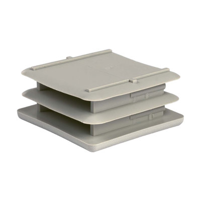 Embout carré en plastique pour tubes Outwater (12 pièces) | Bouchon de tube de 1-1 / 2 po / glissière de chaise / protecteur de plancher / fermeture de tube / bouchon de trou de tube / bouchon de tuyau | Convient aux tubes de calibre multiple | Couleur grise | Robuste