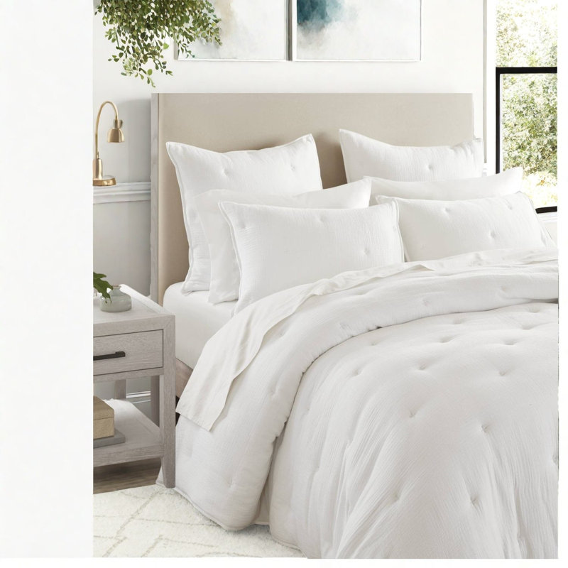 Ensemble de literie de qualité supérieure en gaze de coton de style européen, taie décorative moderne brodée