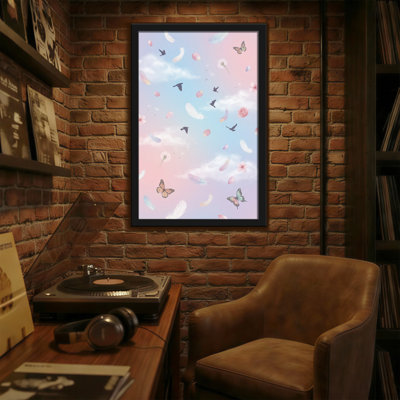 Plants & Flowers Pastel Sky Butterflies Feathers Flowers Birds Dandelions Clouds