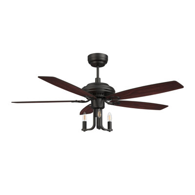 Huntley 52-inch Ceiling Fan with Remote, Light Kit Included