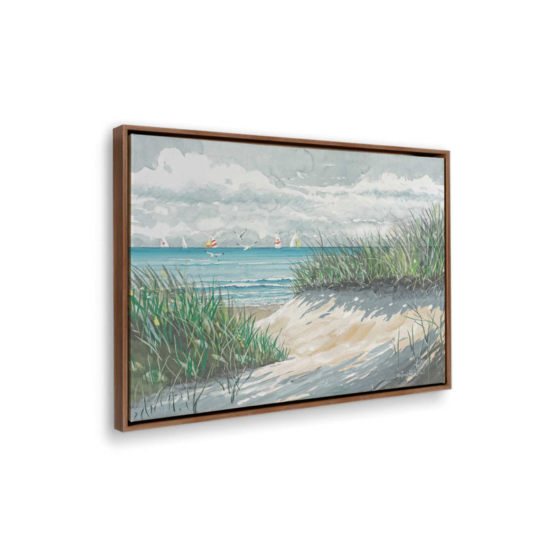Reproduction d'art «Beach Access» par John Rossini, Toile avec cadre, Brun, L 24 po x H 18 po