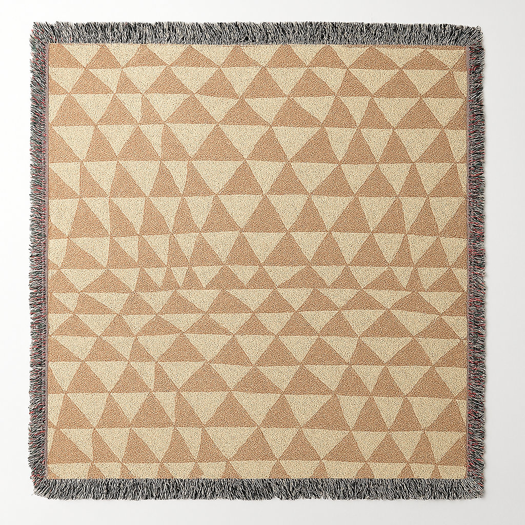 Kelia Cotton Throw Blanket, 52 x 37" – Throw, Rust/Beige