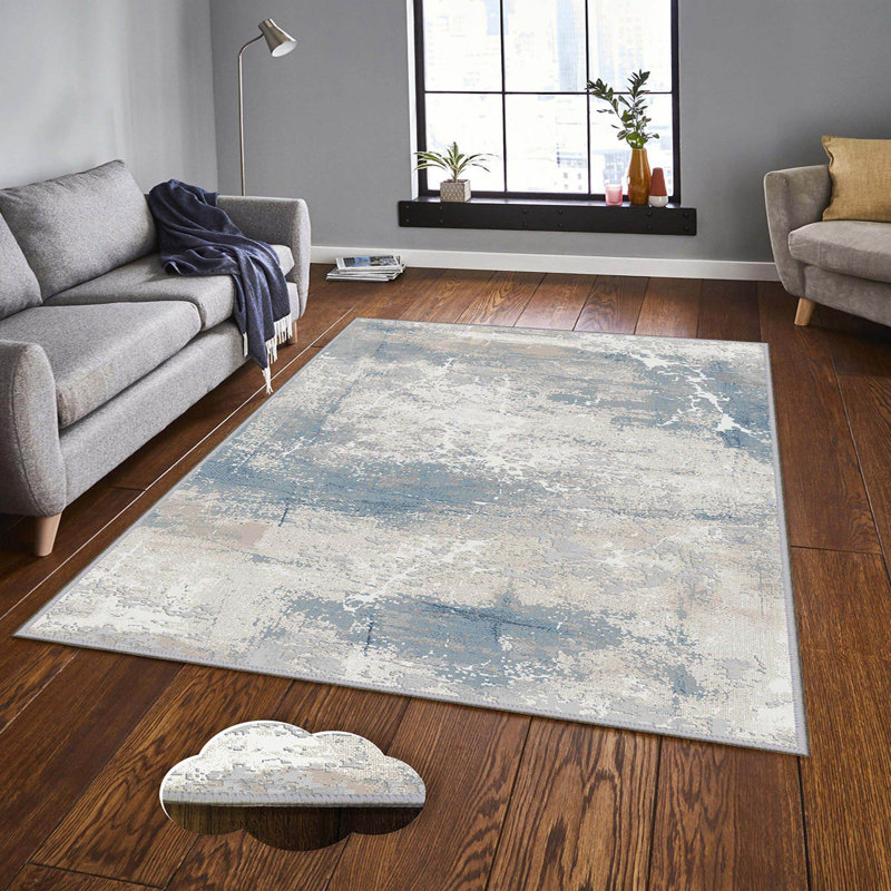 Premium 3D Digital Printed Carpet, 4. x 5.9 ft, 1% Polyester, Pile Height: .3 in, 65 g/m² | Antibacterial, Non-Slip Underside | Machine Washable, Ideal for Living Room, Bedroom, and Kids' Spaces