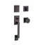 La Jolla Handleset with Single Cylinder Deadbolt and Door Knob and Rosette-1629631413-1631516342