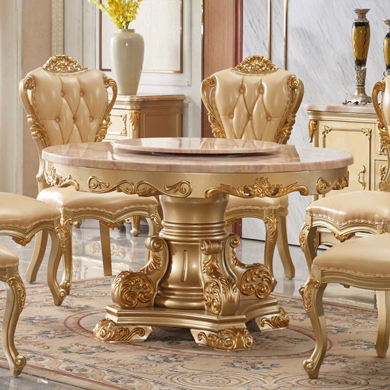 Ensemble de table de salle à manger Vintage Luxury, H 29,9 po x L 51,1 po x l 51,1 po