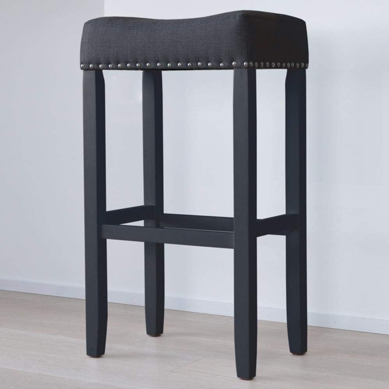 Tabouret de bar Hylie, Noir, Tabouret de bar (siège d'une hauteur de 29 po)