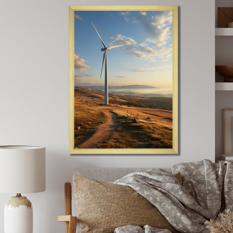 Wind Turbines Track Minimalist Motion II, reproduction d'art sur toile, H 40 po x l 30 po x P 1,5 po