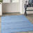Anerinda Solid Hand Loomed Wool/Cotton Area Rug in Denim Blue-611593604