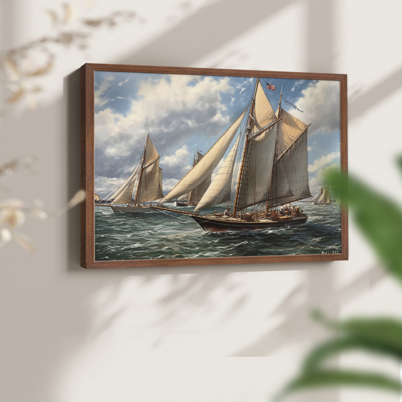Série nautique CCXXX, 22" H x 28" W, Noyer