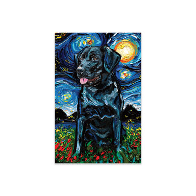 " Black Labrador Night IV " by Aja Trier