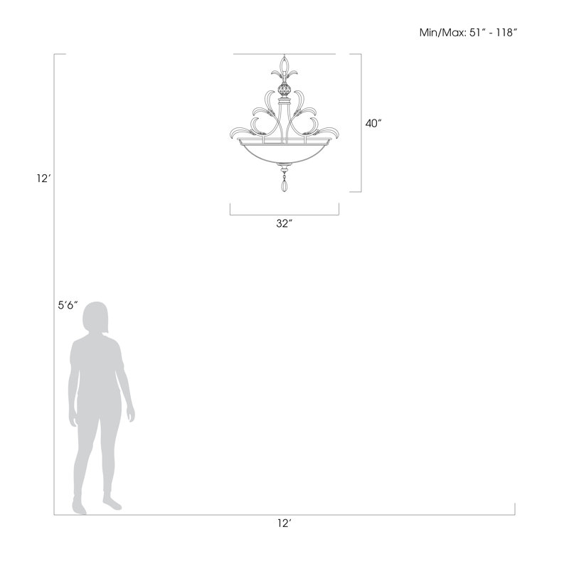 Luminaire suspendu rond 32 po Beveled Arcs