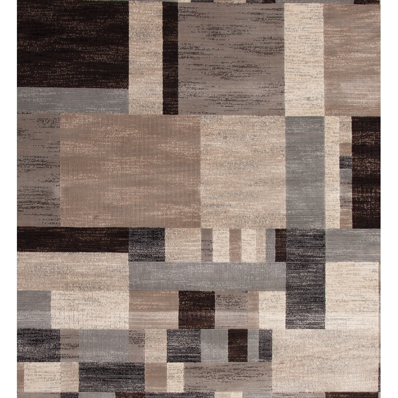 Tapis gris anthracite / ivoire / gris Stella