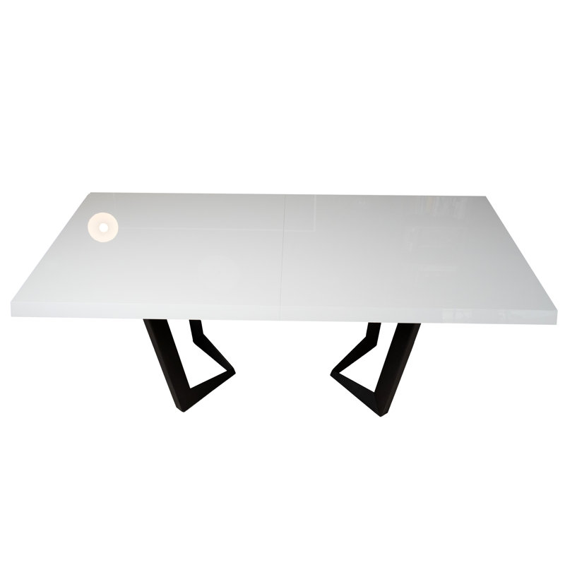 Caiomhe Extendable Metal Base Dining Table