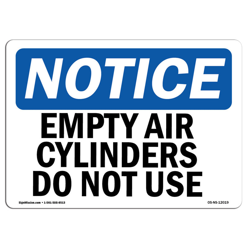 Notice Sign, 18" H x 24" W x 0.1" D