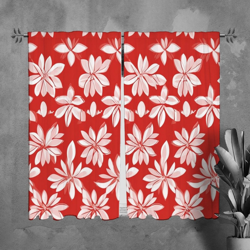 Rideaux à motif floral - 6082, L 40 po x L 82 po