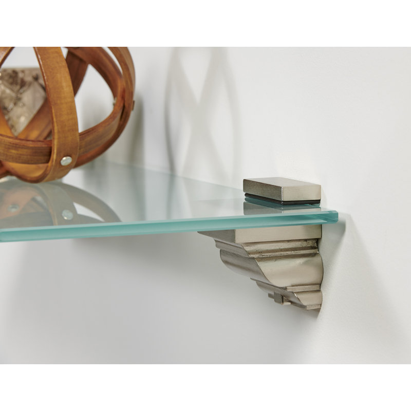 Capri 8X24 Clear Shelf Kit With Crowne, Frosted