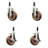 316SS High Temp Glass Filled Nylon Stem Caster Set 2 Brake SCC