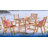 Rectangular Eucalyptus Solid Wood Outdoor Dining Table , 59 " W 35.5 " D