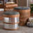 Critchlow Norfork 2pcs Round Abstract with Storage Ottoman Set