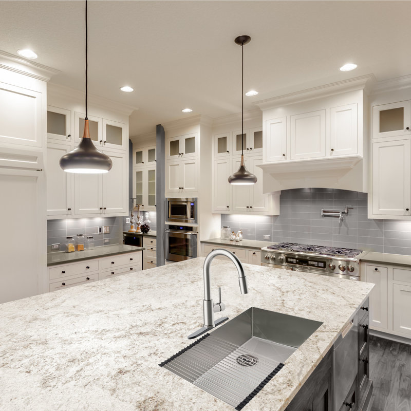 32x18 Satin Stainless Steel Undermount Kitchen Sink with Accessories