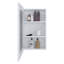 Armoire à pharmacie à miroir étroit H 25,7 po x l 15,7 po pour salle de bain et trousse - Blanc, peu encombrante, 3 tablettes à l'intérieur, porte à miroir, installation facile, cuisine de salle de bain en blanc, tablette intérieure, magnifique-1565609982