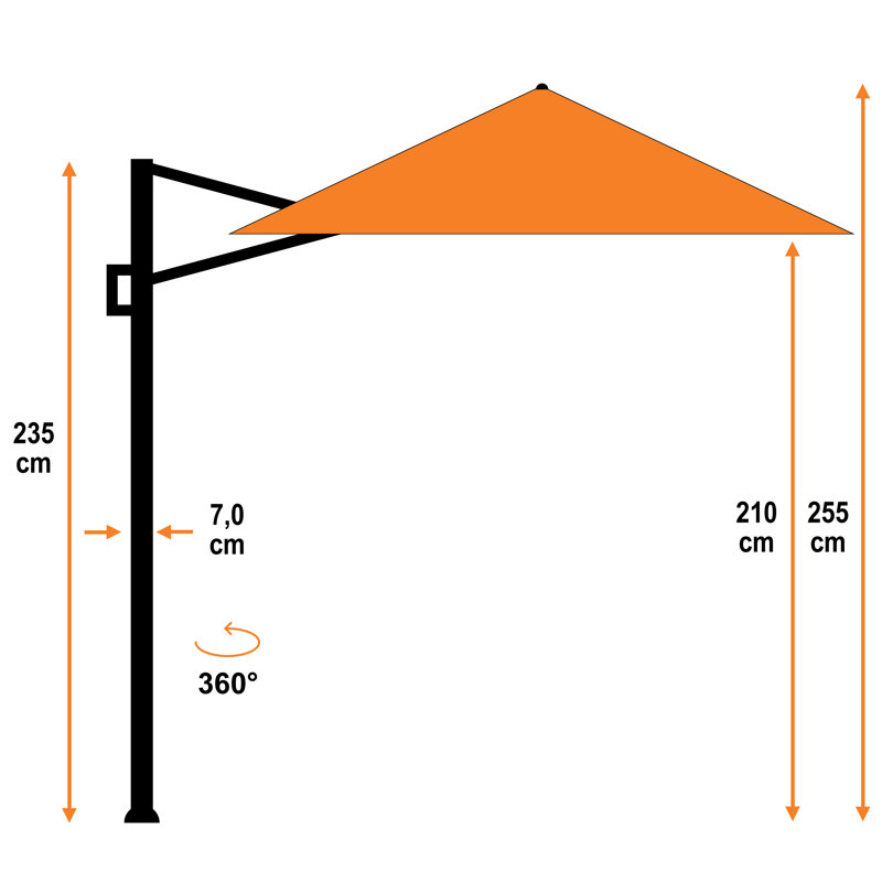Iris 300cm Cantilever Parasol