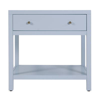 Nora 30 in. W Wood 1 Drawer Wide Nightstand with Shelf