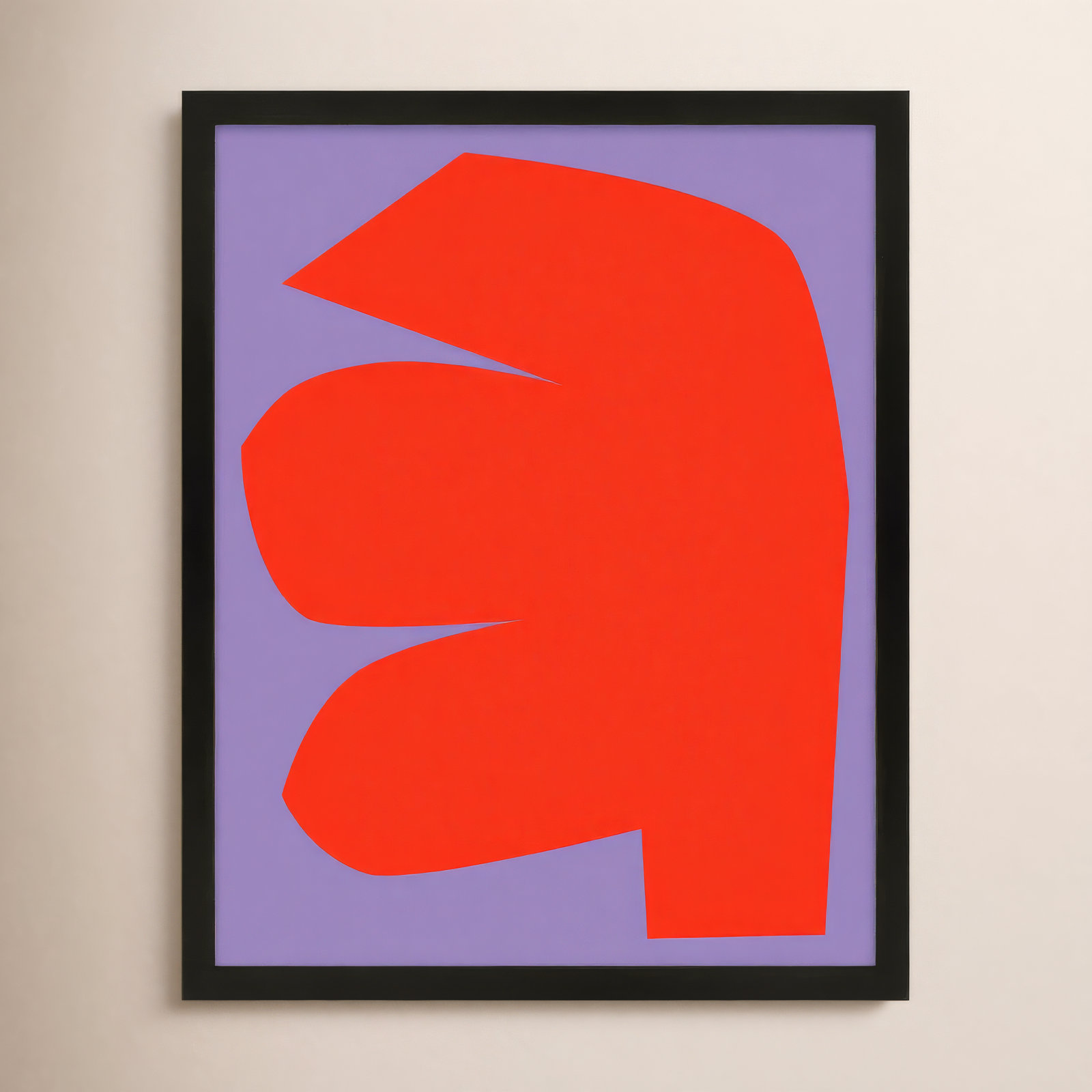 Akita "Module Minimalism 1" Print, Black Framed, 20" H x 16" W