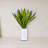 Sansevieria Artificial Plant in White Vase