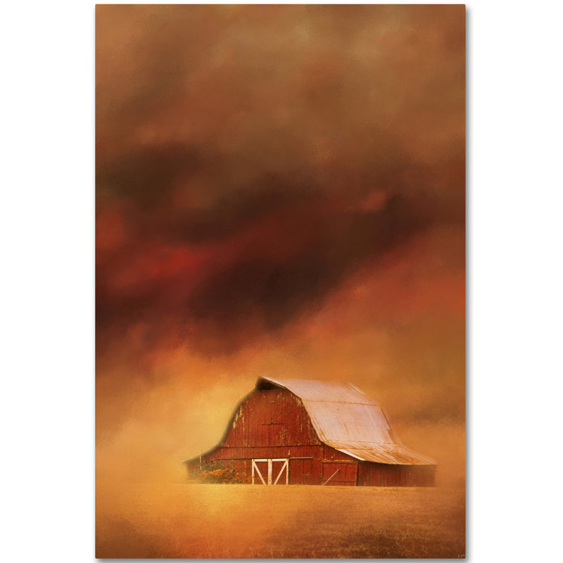 «Summer Storm At The Barn», impression sur toile tendue Vidur, H 32 po x l 22 po