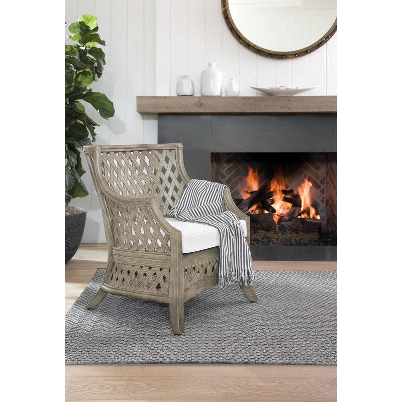 Weldon Upholstered Armchair, Gray Washed