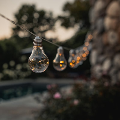 Shemar Outdoor 10 - Bulb 20'' Solar Powered LED Globe String Light