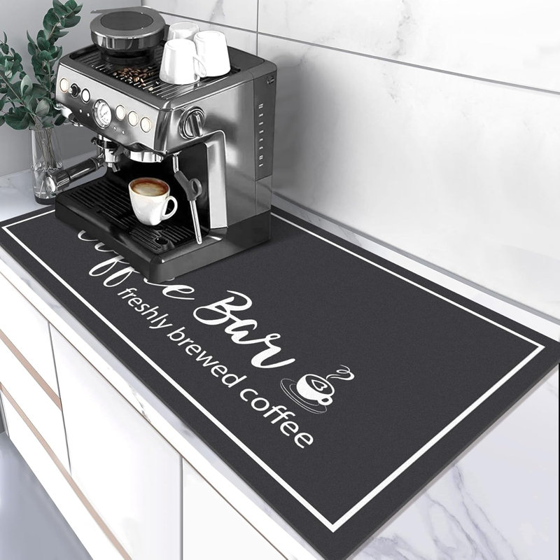 Absorbent Heat-insulating Coffee Mats Placemats, Black