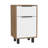 Kaia Z Nightstand , End Table, Side Table One Drawer, One Cabinet,  Four Legs, Superior Top -Pine / White-1247997302