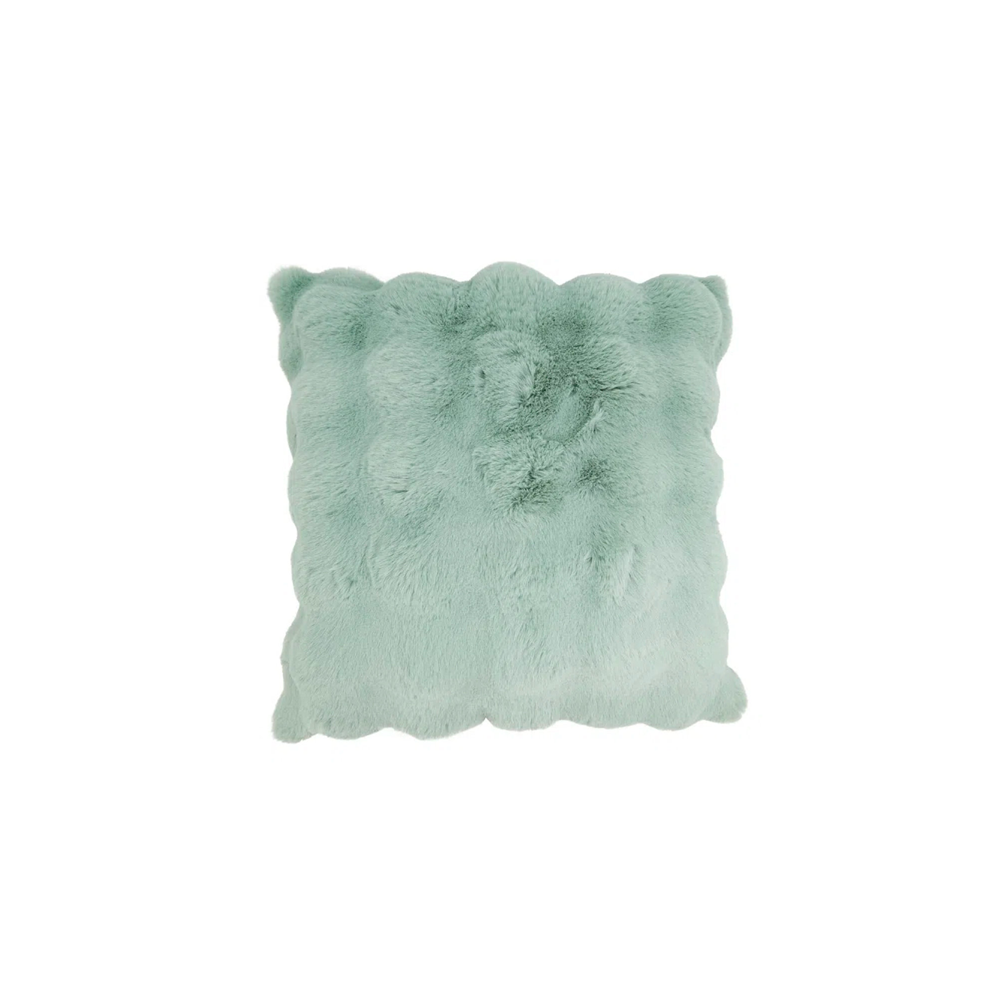 Cozy Bubble Faux Fur Pillow Cover, Mint, Square 20", No Insert