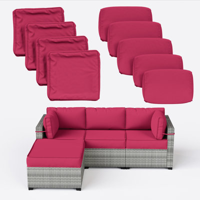9 Pcs Outdoor Patio Cushions Covers With 4 Size,Covers Only