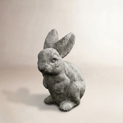 Rabbit Ears Up Garden Statue