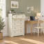 Commode vintage à 5 tiroirs de 70 cm de large avec poignées couleur bronze - Blanche-137596102